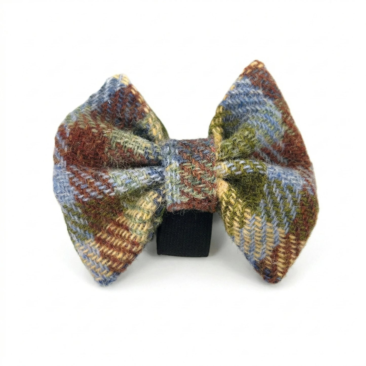 Collared Creatures Moorland Country Check Luxury Harris Tweed Dog Bow Tie