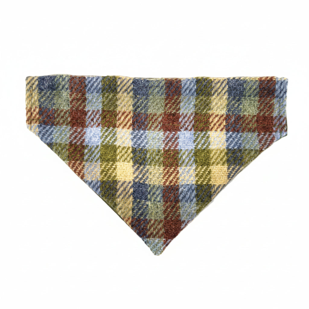 Moorland country Check Luxury Tweed Dog Bandana/collared creatures