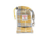 Mustard & Blue Check Harris Tweed Treat Bag With Built-In Poop Bag Dispenser