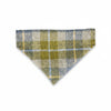 Mustard & Blue Check Luxury Harris Tweed Dog Bandana