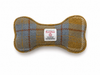 Harris Tweed Dog Bone Toy Mustard & Blue