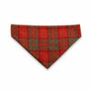 Orange & Olive Check Luxury Harris Tweed Dog Bandana