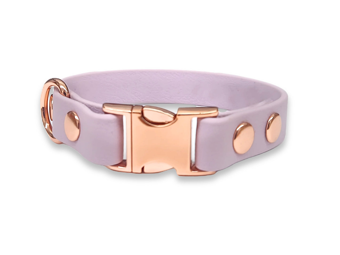 Pastel pink Biothane dog collar for small dogs – waterproof, soft in colour, and easy to clean