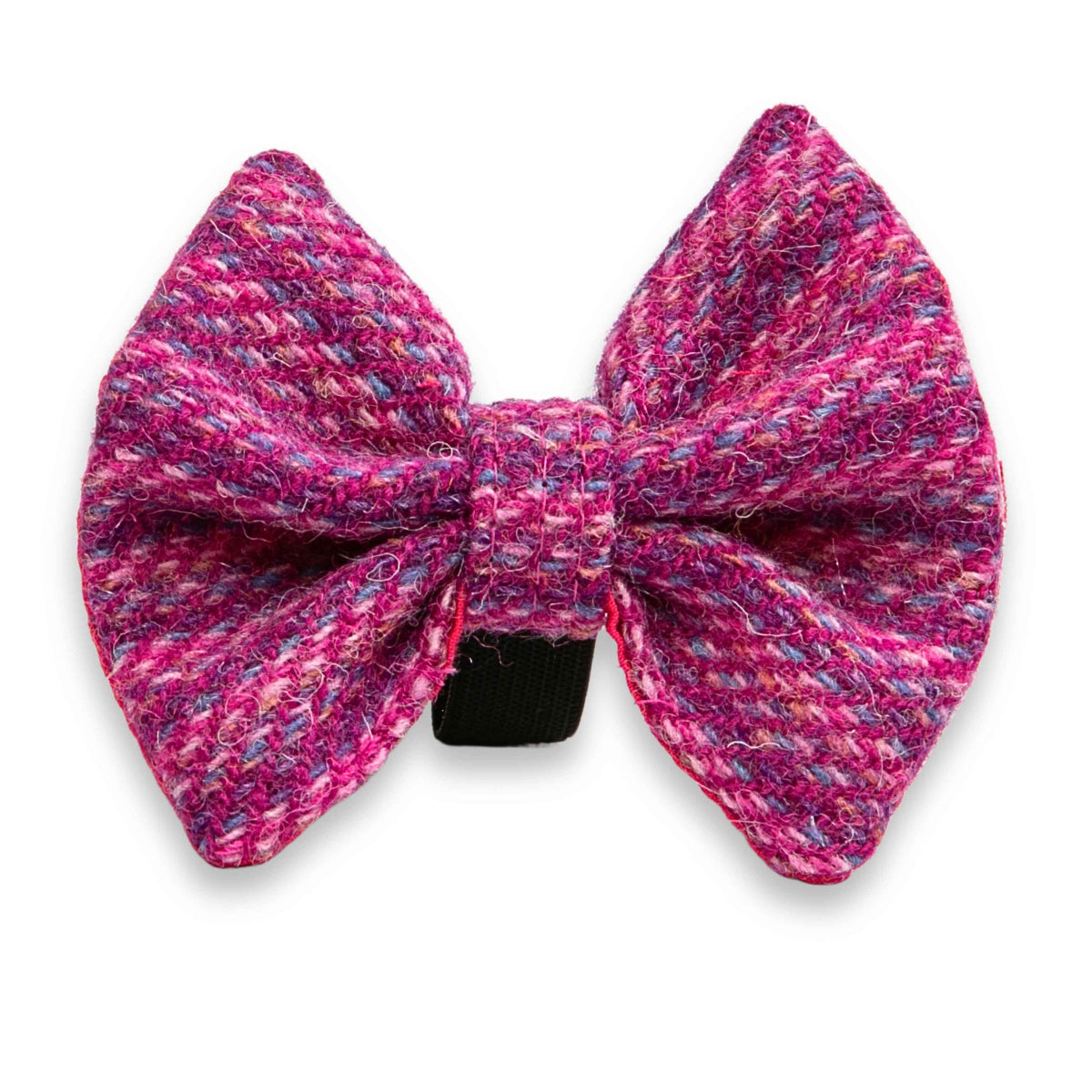 Pink Koana Harris Tweed dog bow tie – handmade in soft pink for elegant pups