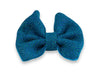 Teal Herringbone Luxury Harris Tweed Dog Bow Tie