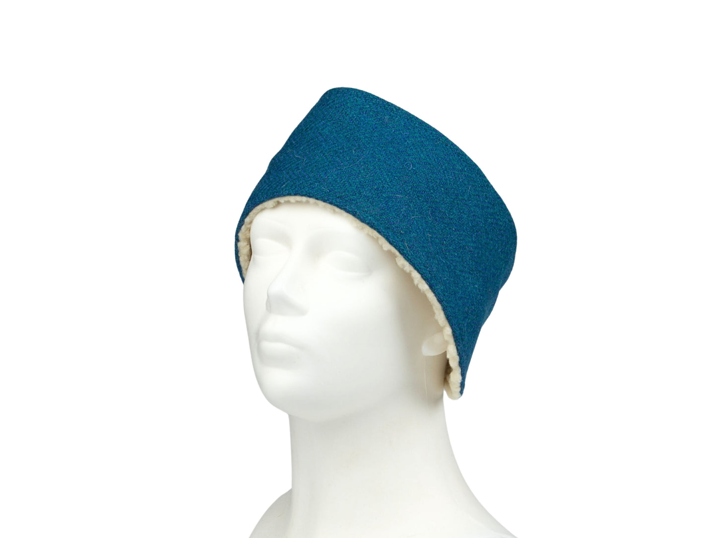 Teal herringbone Harris Tweed ladies headband