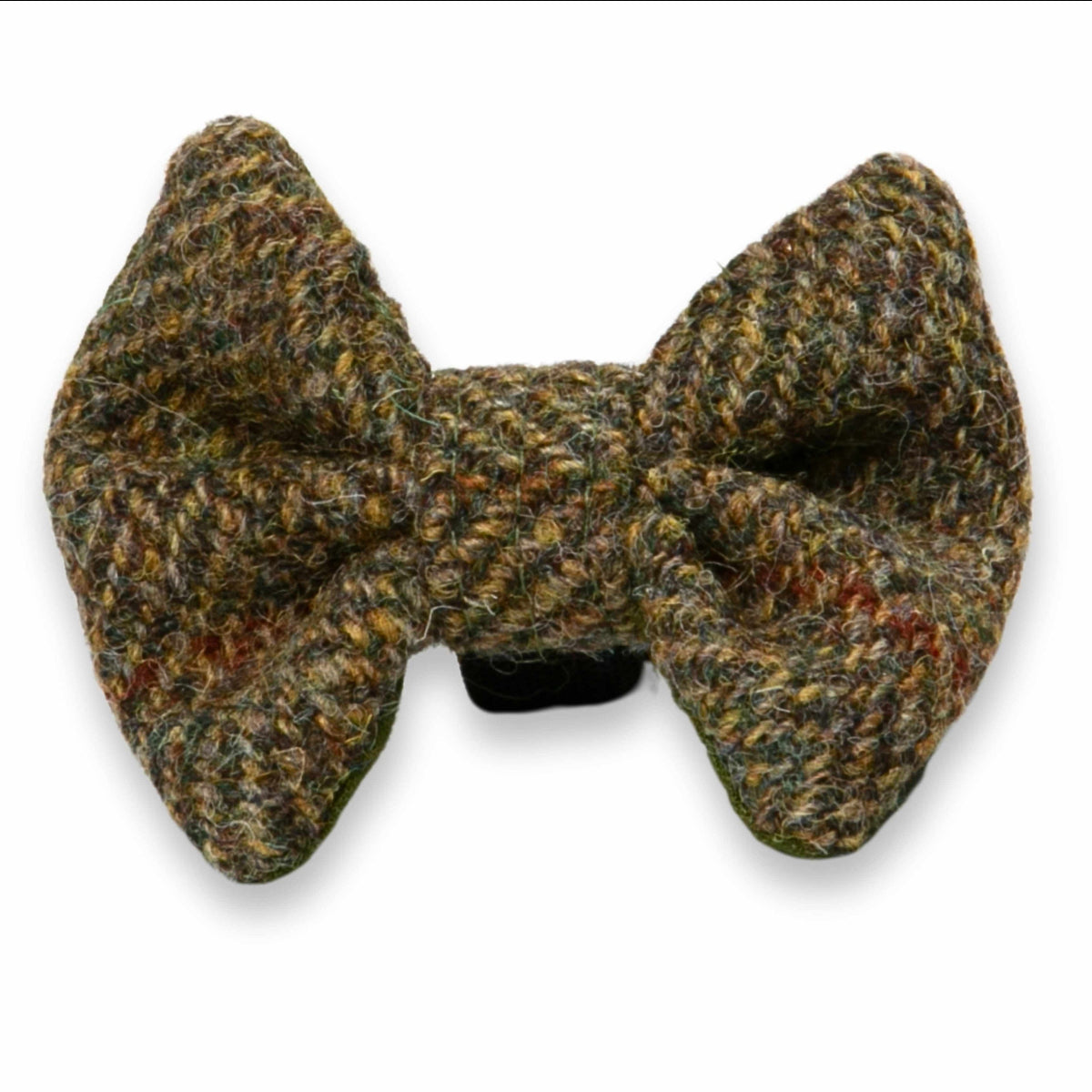 Traditional herringbone Harris Tweed dog bow tie – handmade and timeless