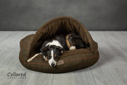 Green Tweed Classic Dog Cave Bed - Collared Creatures