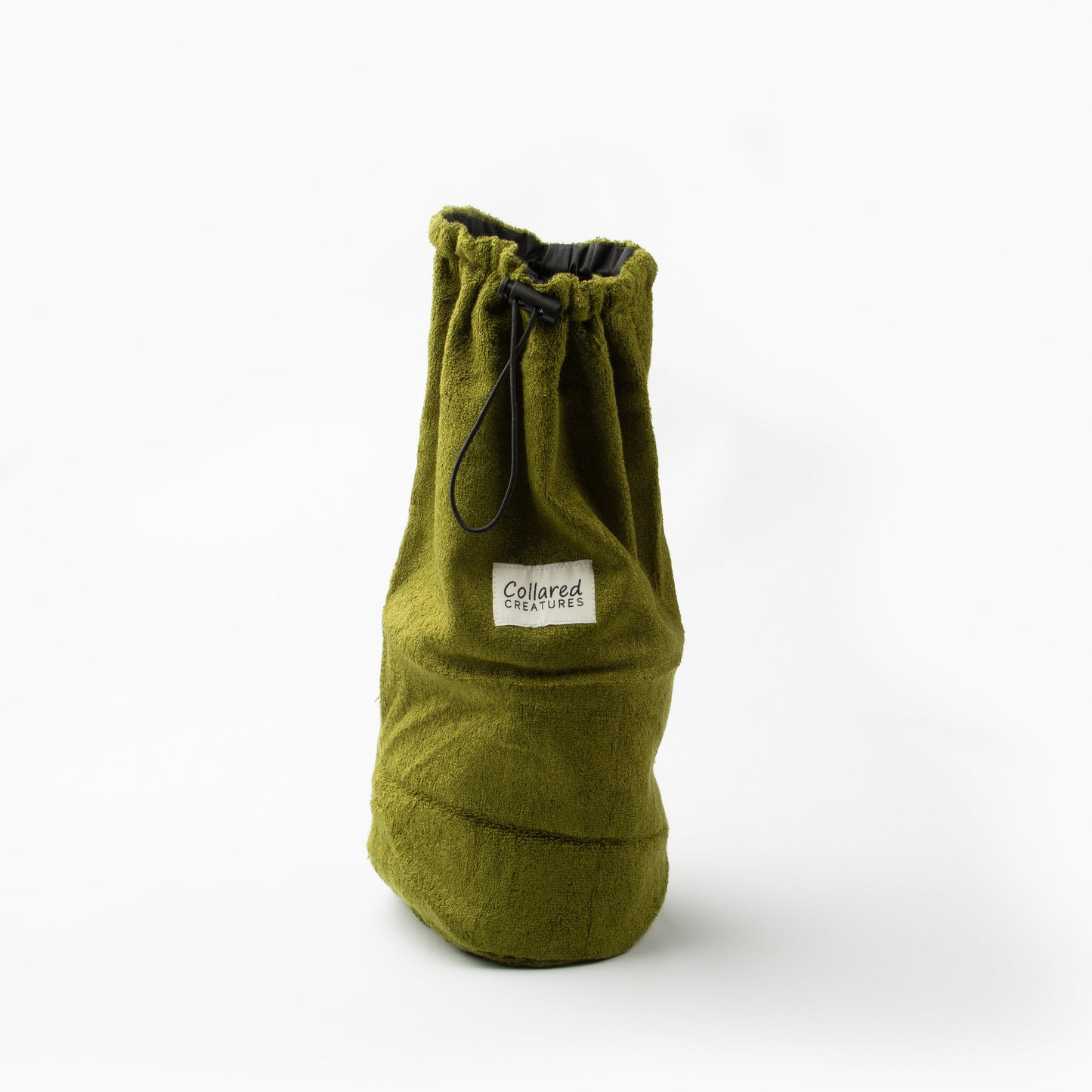 Collared Creatures Dog Drying Coat Storage Bag green