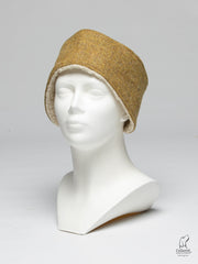 Collared Creatures Mustard Twill Harris Tweed Luxury Ladies Headband