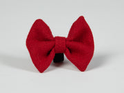 Collared Creatures Simply Red  Harris Tweed Luxury Dog Bow Tie