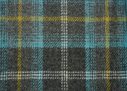 Blue & Grey Check-Buckle Fastening Luxury Harris Tweed Dog Collar