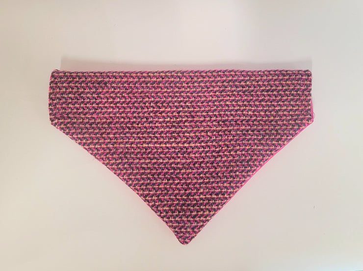Pink Paradise-Buckle Fastening Luxury Harris Tweed Dog Collar