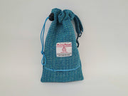 Turquoise Fleck Luxury Harris Tweed Dog Treat Bag