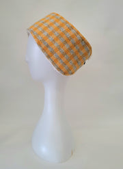 Collared Creatures Sunflower Check Harris Tweed Luxury Ladies Headband