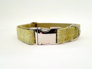 Pear Green Luxury Harris Tweed Dog Collar/collared creatures