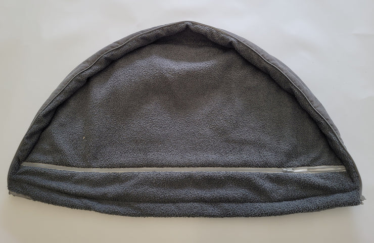 Green Tweed Luxury Dog Cave Bed with removable rigid hood - Large size only