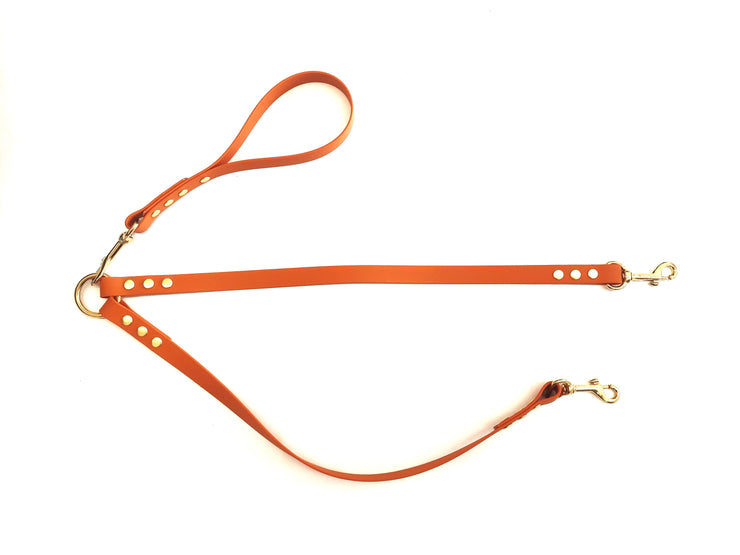 Burnt Orange Waterproof / Biothane Dog Split Lead