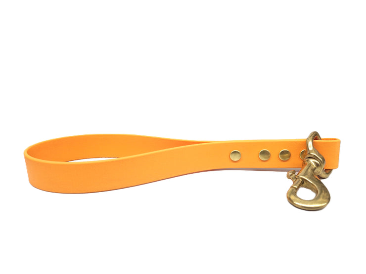 Tangerine Waterproof Biothane Traffic Handle Handmade in Yorkshire