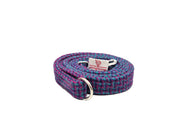 Magenta, Violet & Teal Houndstooth Luxury Harris Tweed Dog Lead