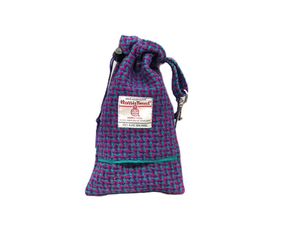 Magenta, Violet & Teal Houndstooth Treat Bag With Built-In Poop Bag Dispenser