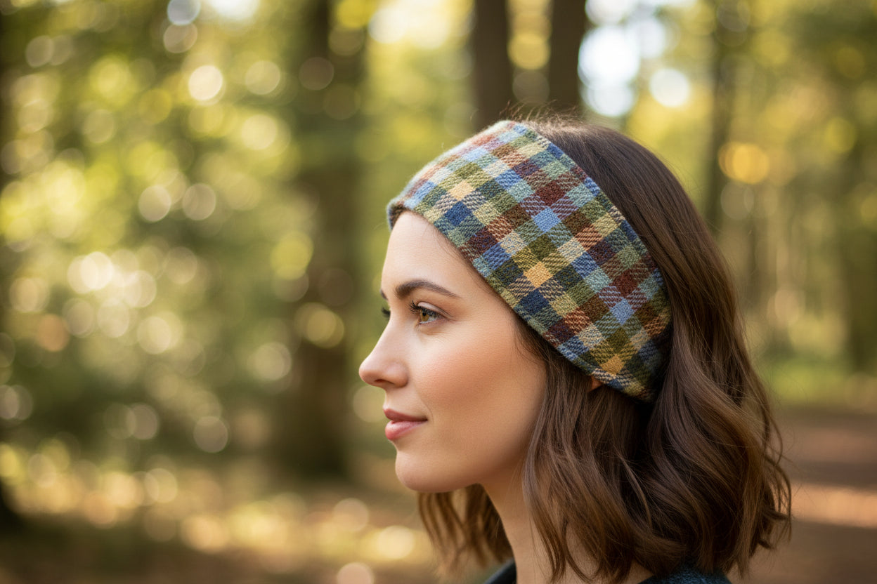 Moorland Country check Tweed Dog Collar