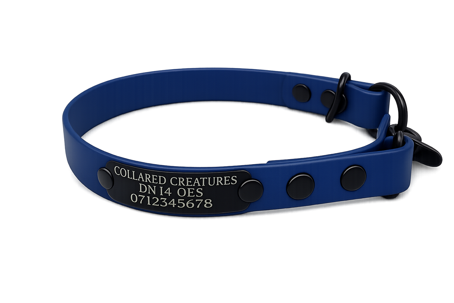 Navy Waterproof Biothane Slip Dog Collar