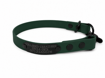 Dark Green Waterproof Biothane Slip Dog Collar