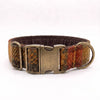 Extra Wide 38mm - Autumnal Check Harris Tweed Dog Collar