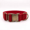 Extra Wide 38mm - Simply Red Harris Tweed Dog Collar