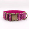 Extra Wide 38mm - Pink Koana Harris Tweed Dog Collar