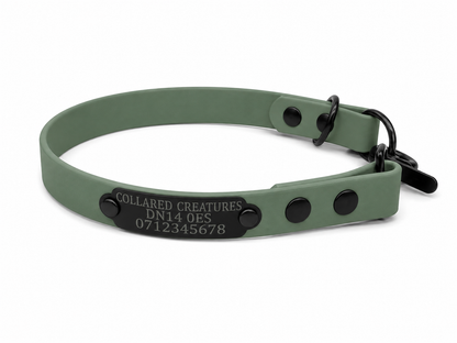 Country Green Waterproof Biothane Slip Dog Collar