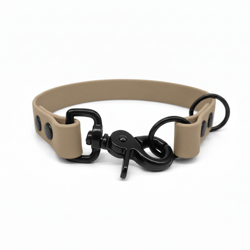 Beige Waterproof Biothane Slip Dog Collar