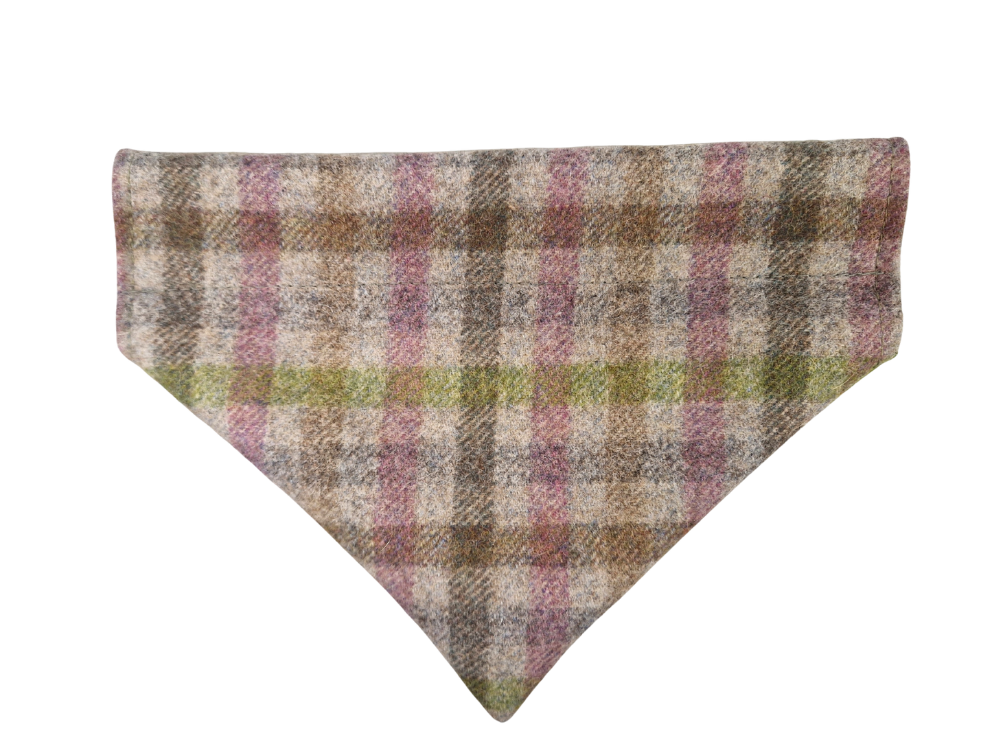 Abraham Moon Bibury Heather Check Luxury Dog Collar