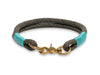 A Touch of Turquoise Handmade Rope Dog Collar with whipping