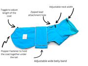 Teal Superior Waterproof Dog Coat