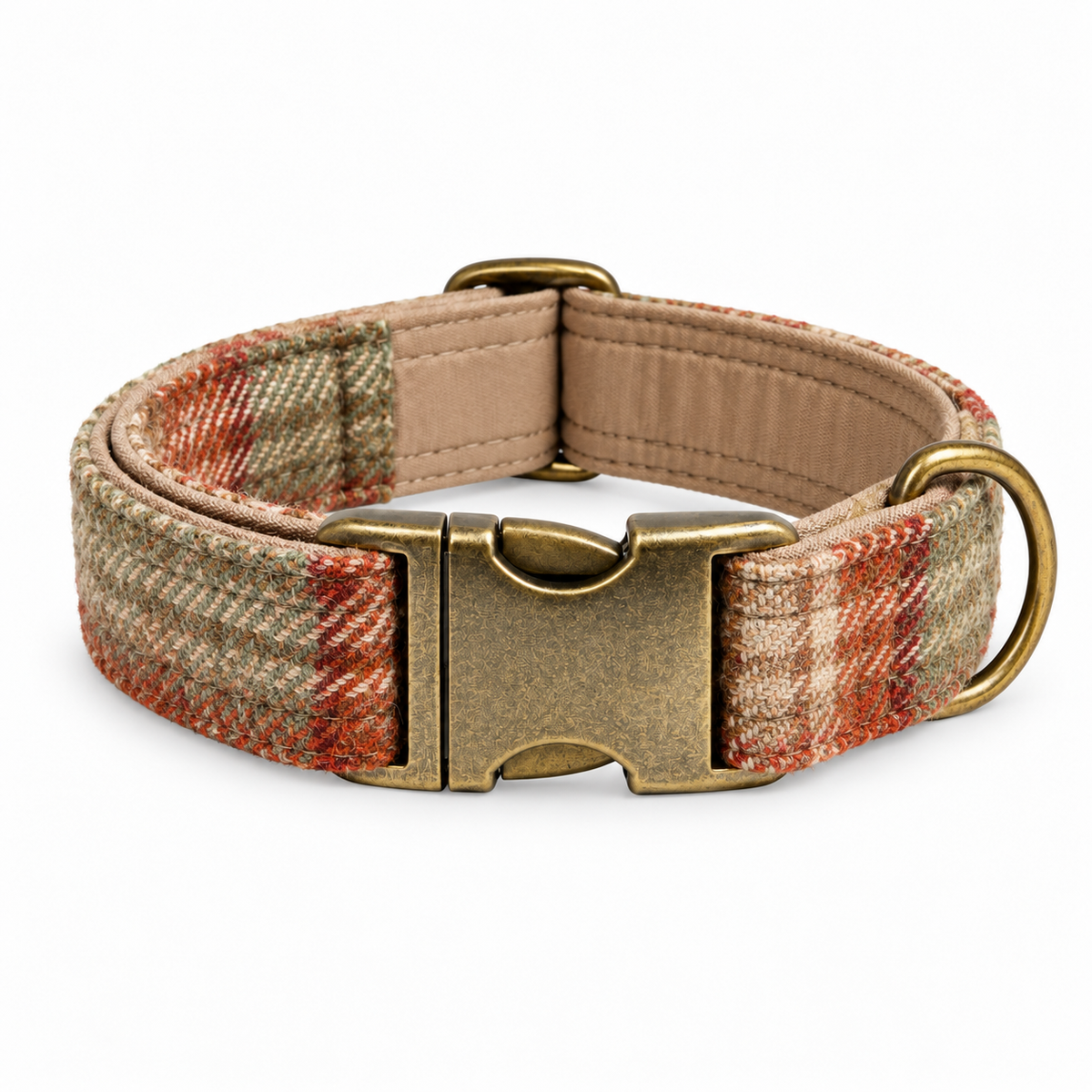 Abraham Moon Threshfield Agate check Luxury Dog Collar