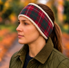 Christmas Green Check Amor- Ladies Tweed Headband