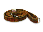 Collared Creatures Autumnal Check Harris Tweed Luxury Dog Lead. High Quality, Traditional Harris Tweed Design. Hand Made in the United Kingdom. Hard Wearing and Stylish.