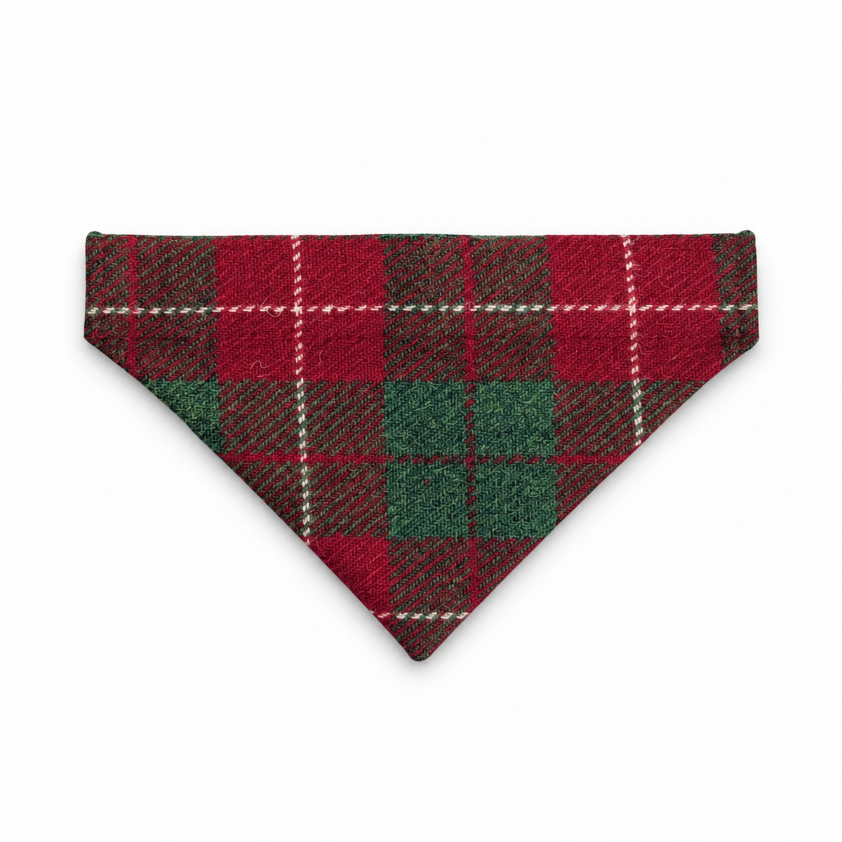 Christmas Green Check Amor Tweed Dog Collar