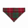 Christmas Green Check Amor- Bandana Luxury Tweed Dog Bandana