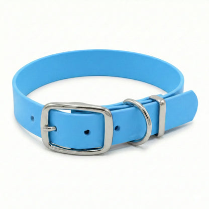 collared creatures biothane waterproof buckle collar n baby blue