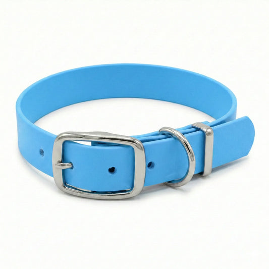 collared creatures biothane waterproof buckle collar n baby blue