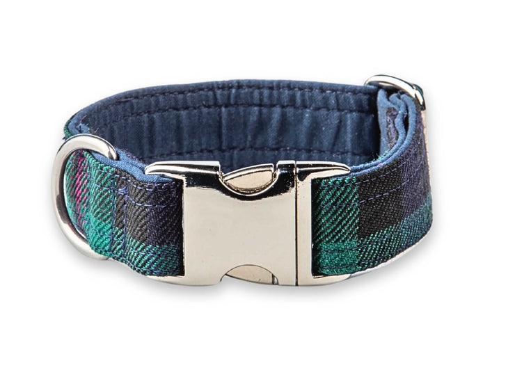 Baird Modern Tartan Dog Collar by Collared Creatures - Luxury Handmade Harris Tweed Dog Collar, Durable & Stylish, Available in Multiple Sizes