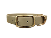 Beige Waterproof Biothane Buckle Dog Collar Handmade in Yorkshire