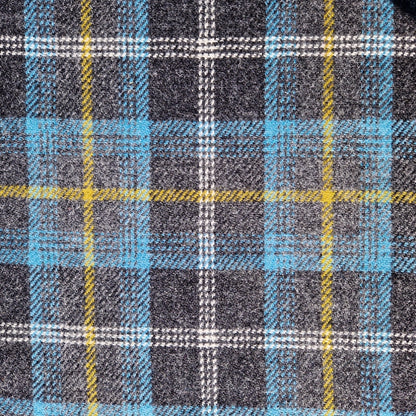 Blue & Grey Check Luxury Harris Tweed Dog Collar