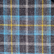 Blue & Grey Check-Buckle Fastening Luxury Harris Tweed Dog Collar