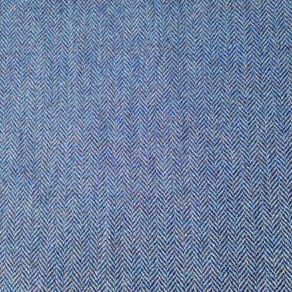 Blue Herringbone - Buckle Fastening Luxury Harris Tweed Dog Collar