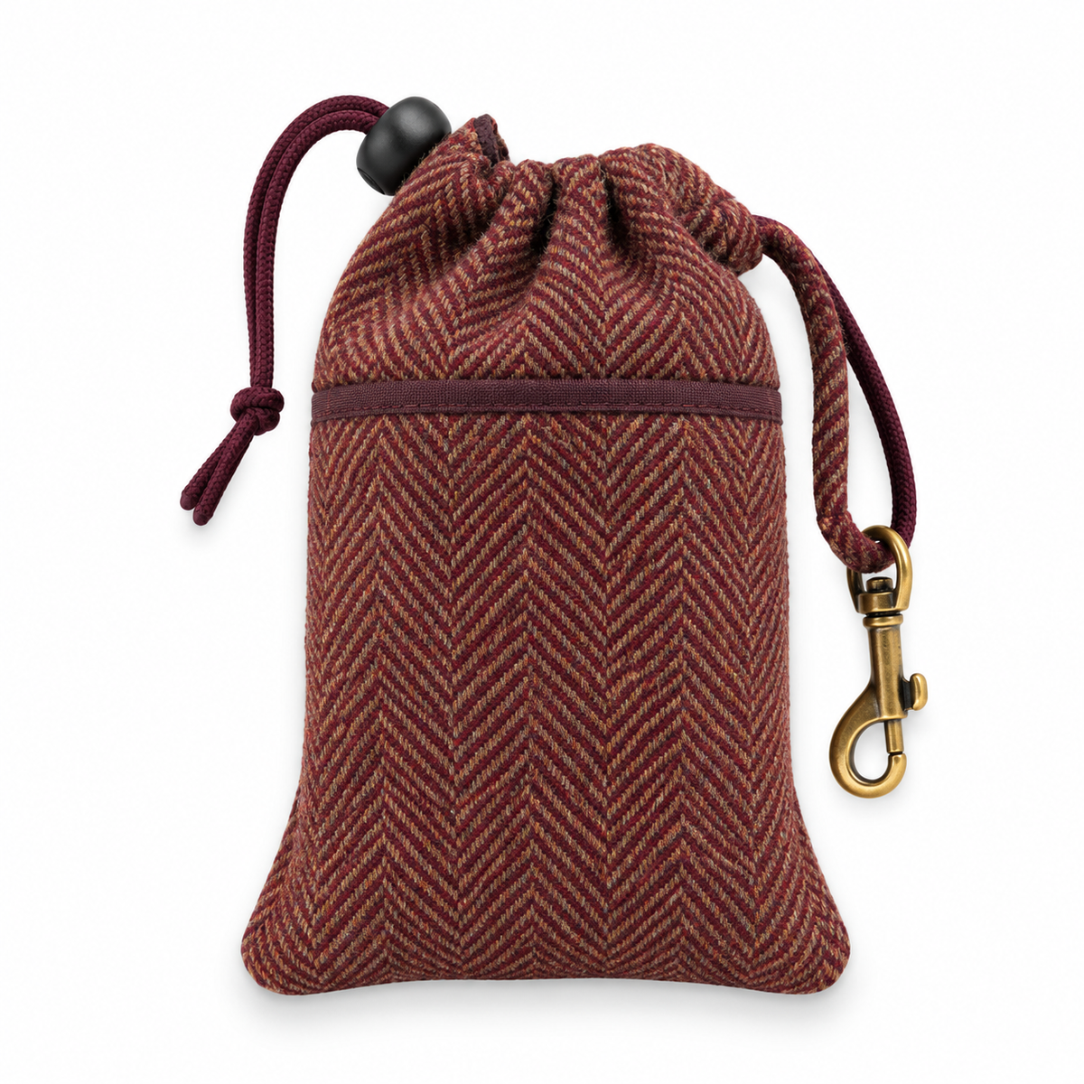 Abraham Moon Rouge Red Herringbone Luxury Dog Collar