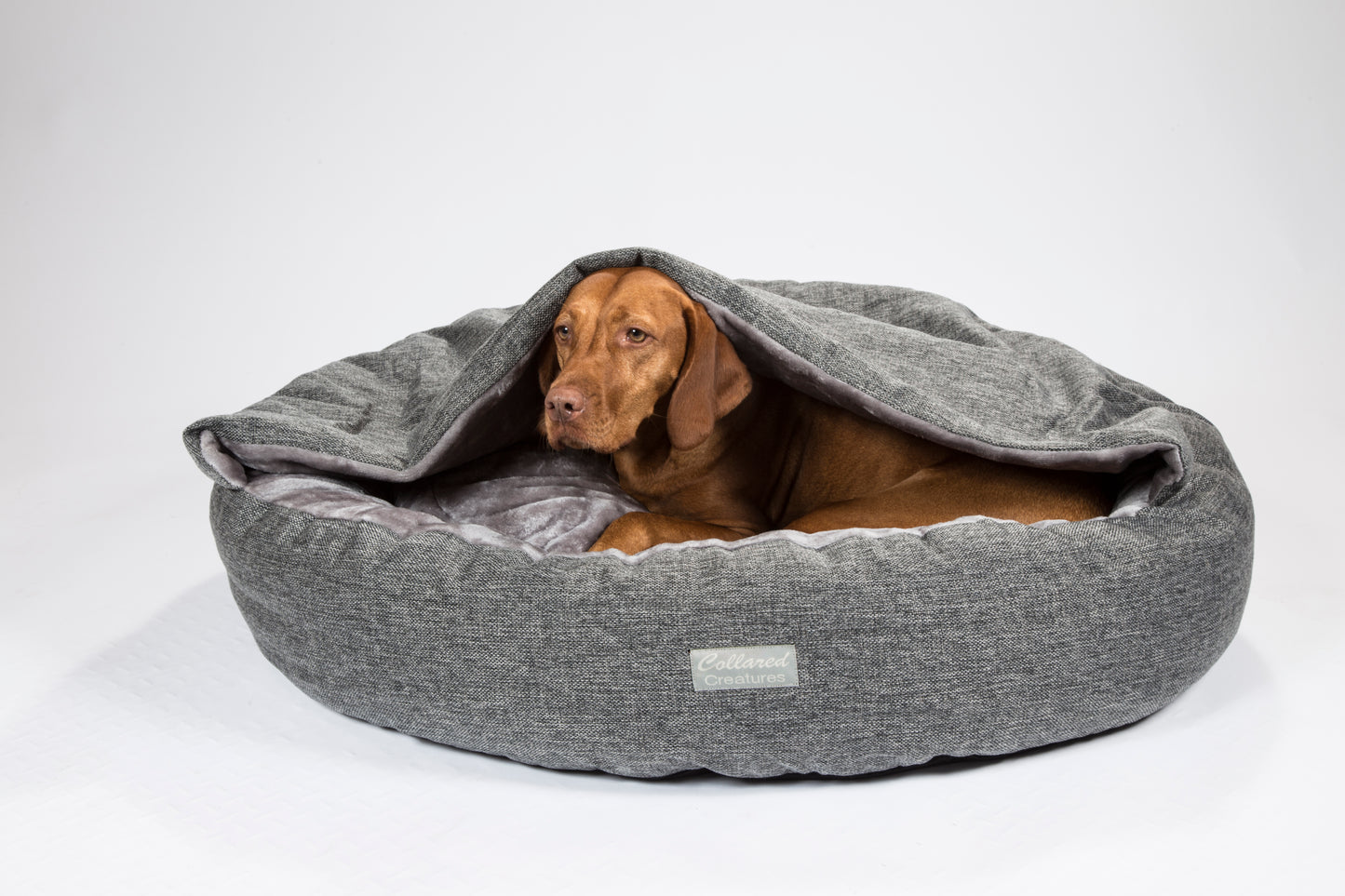Grey Classic Comfort Cocoon Dog Bed (cushion base)